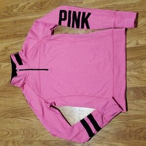 Pink Victoria's Secret Quarter Zip Sweatshirt Top Womens Size XS